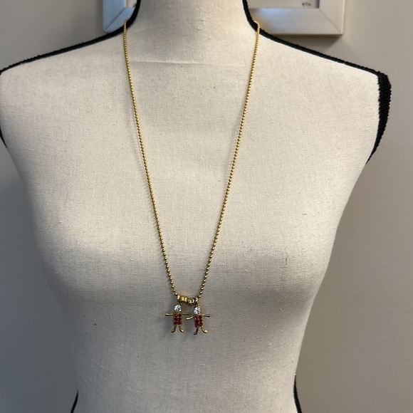 Vintage 90’s Birthstone Babies Gold Necklace July Boys - Picture 2 of 4